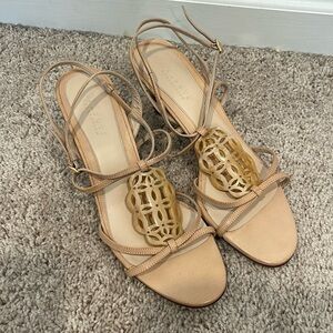 Talbots Collection Leather Strappy Sandal Heels Size 10
